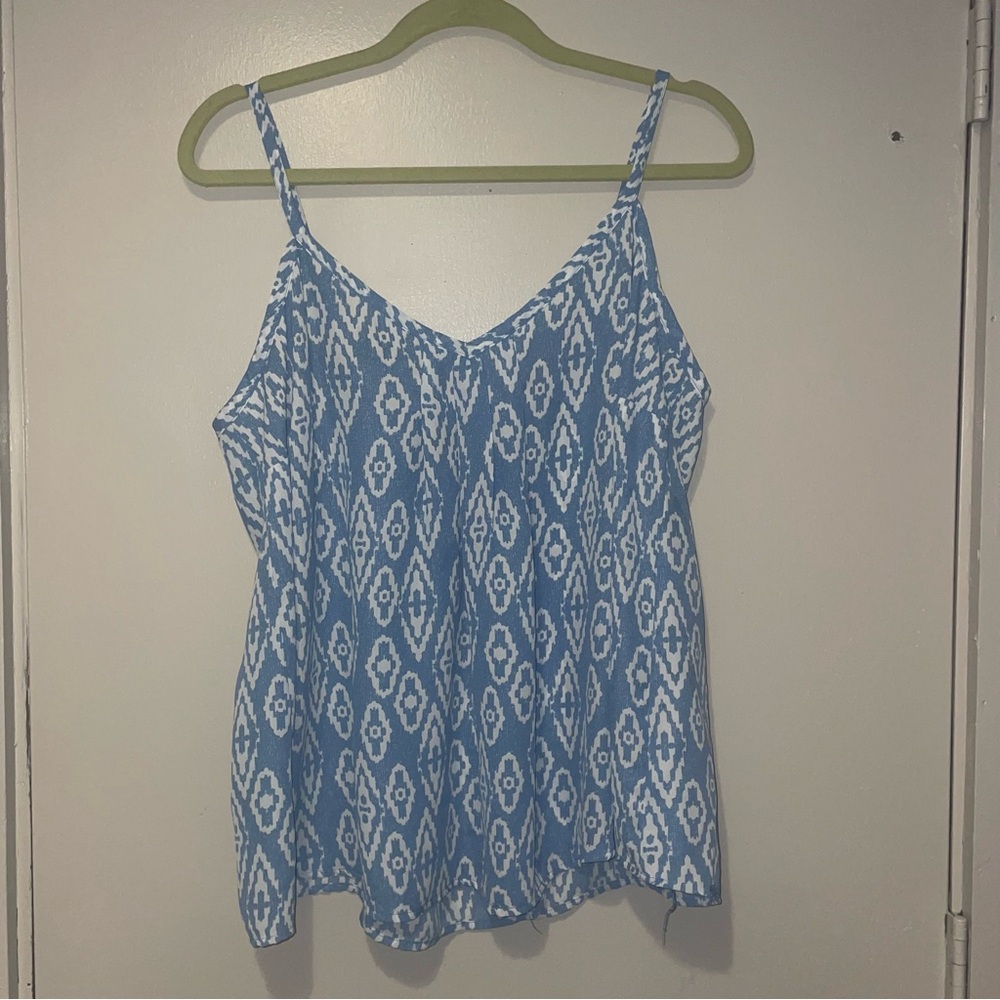 Lovesick Blue and White Camisole Top